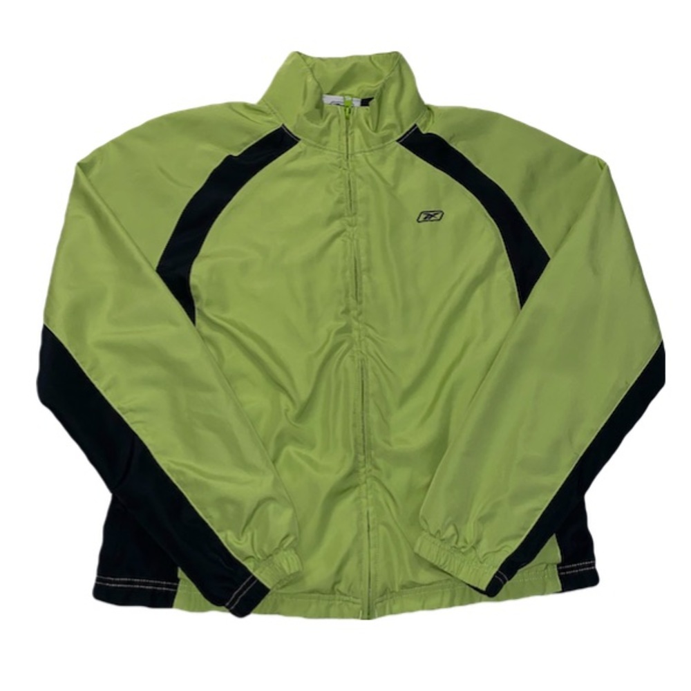 Cute Y2K Zip Up Lime Green Reebok Windbreaker